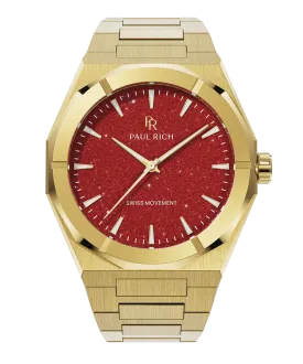 Frosted Star Dust II Gold Red