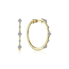 Gabriel & Co. Medium Diamond Hoops