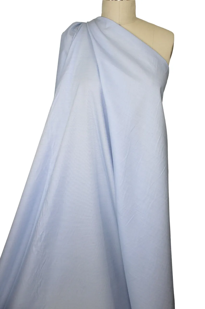 Italian Reversible Cotton Shirting - Blue/White