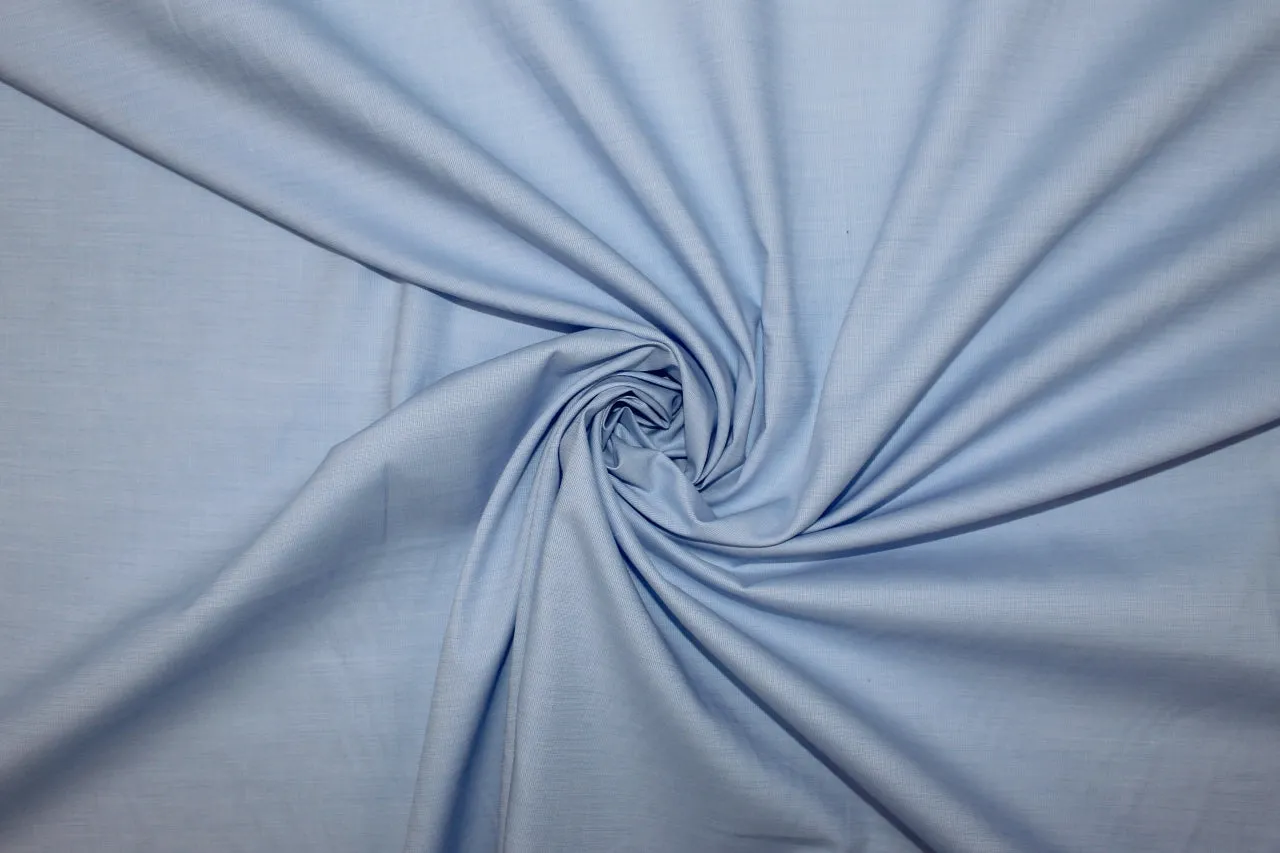Italian Reversible Cotton Shirting - Blue/White