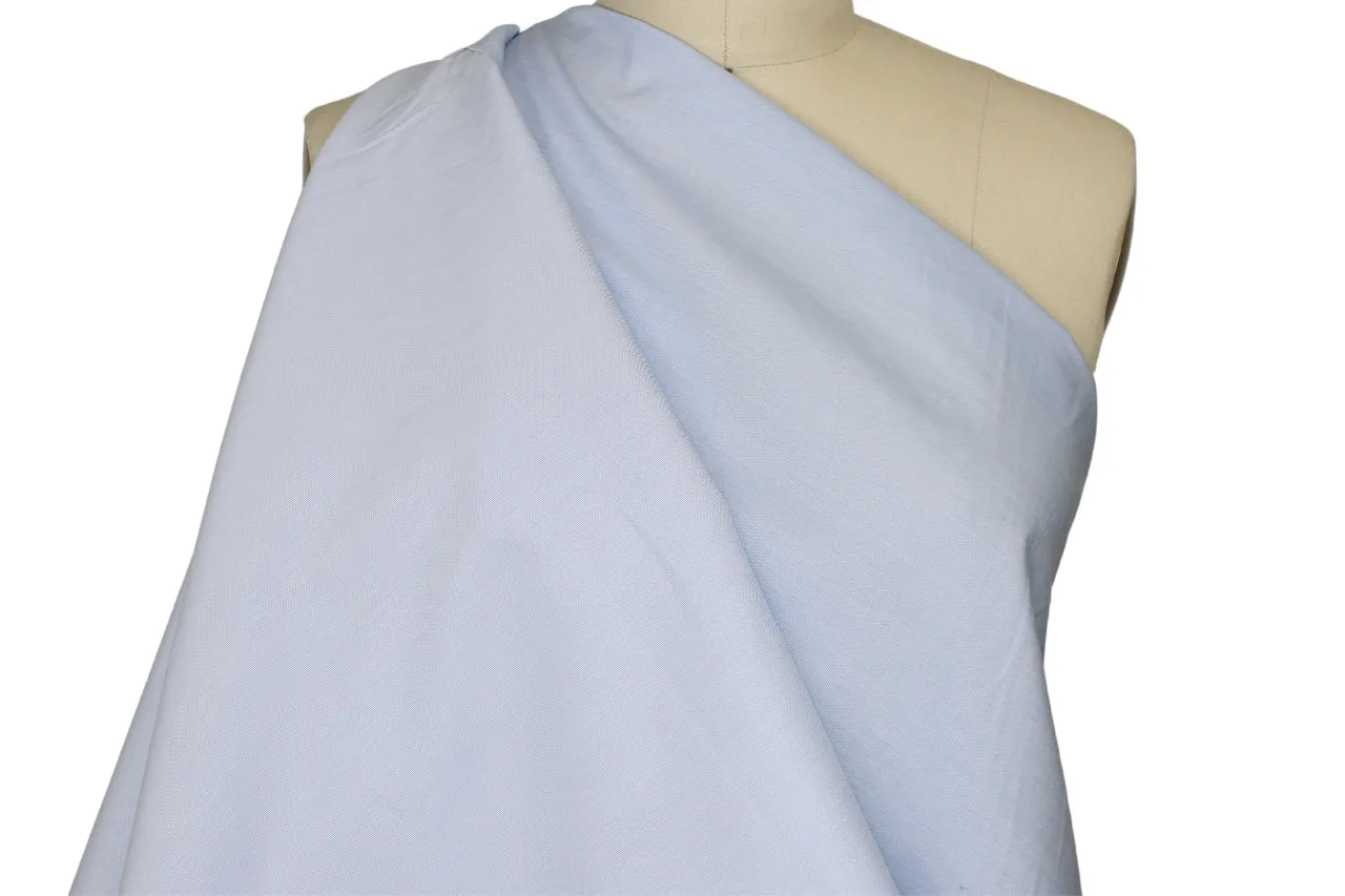 Italian Reversible Cotton Shirting - Blue/White