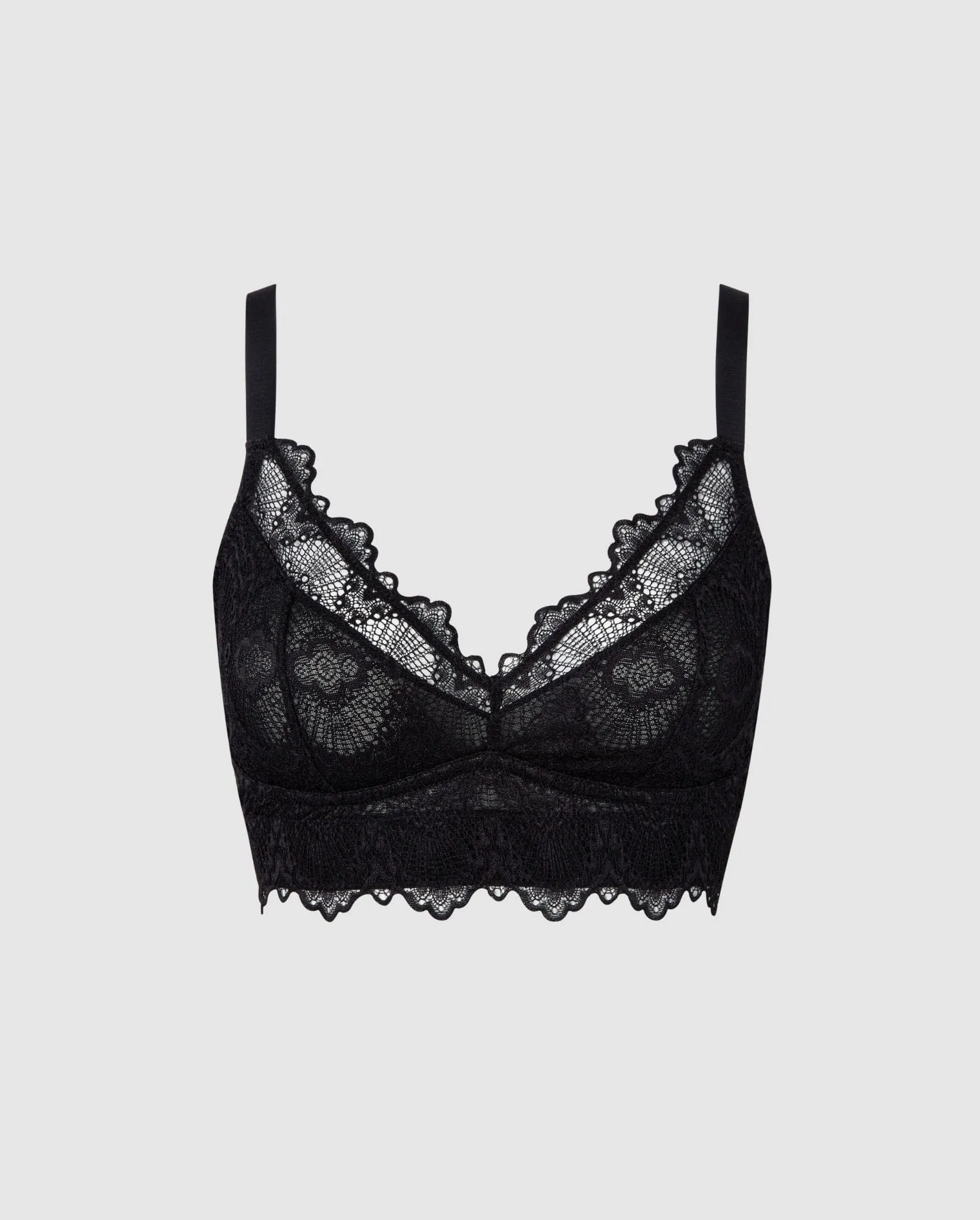 Lace Support  Bralette Black
