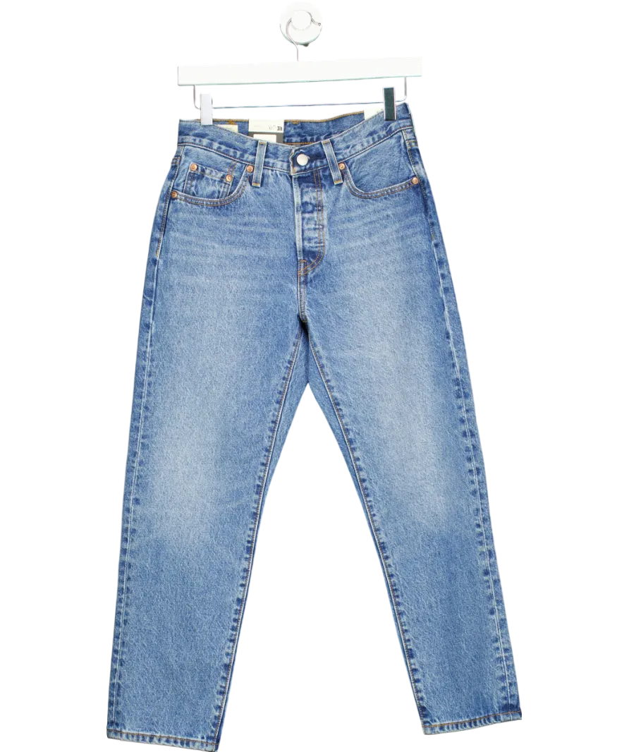 levis Blue 501 Original Cropped Jeans W25