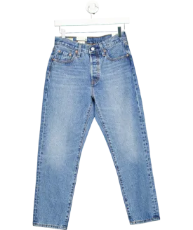 levis Blue 501 Original Cropped Jeans W25