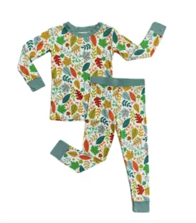 Little Sleepies - Fall Leaves Bamboo/Viscose Pajamas in Taupe