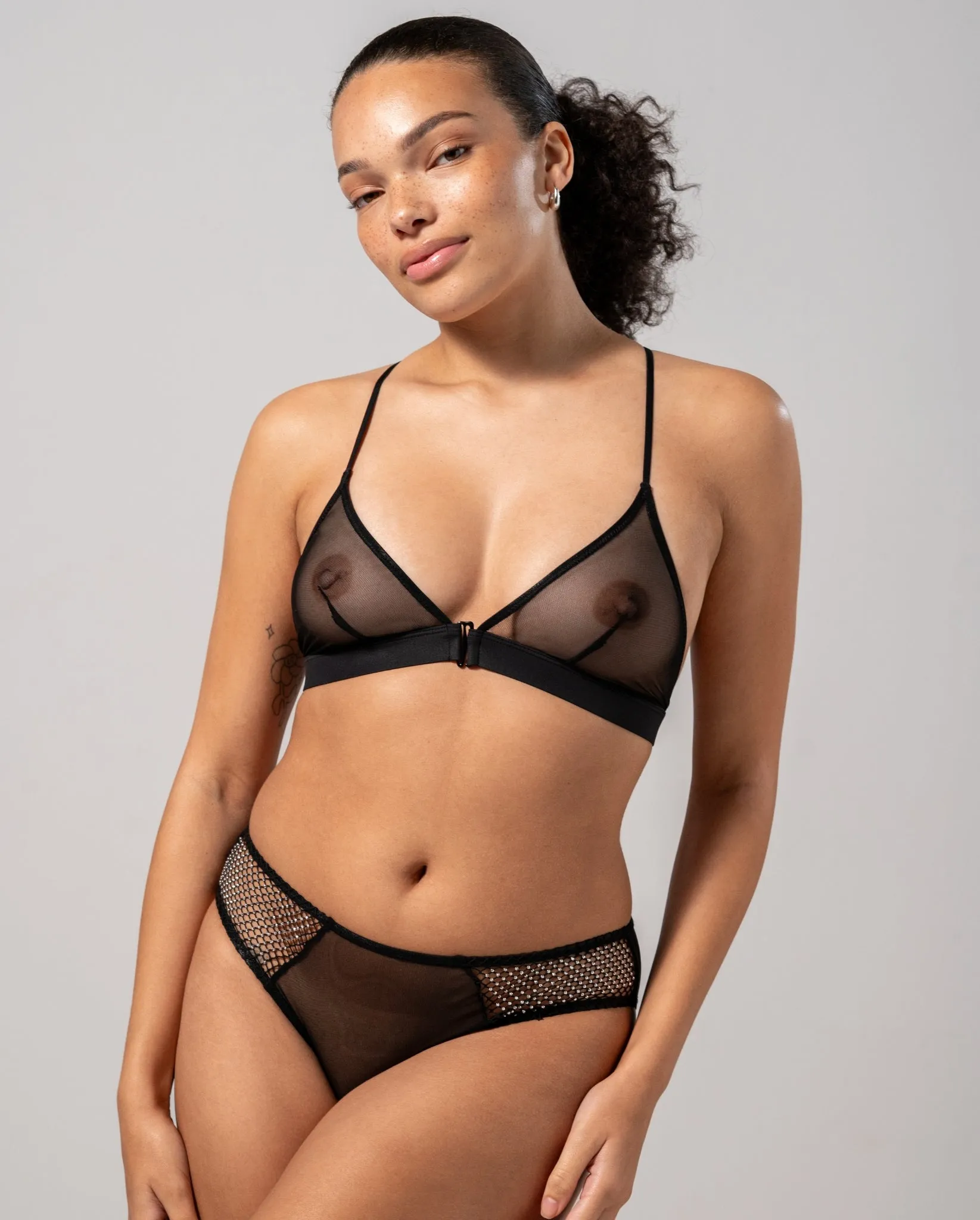 Mesh Cheeky Rhinestone