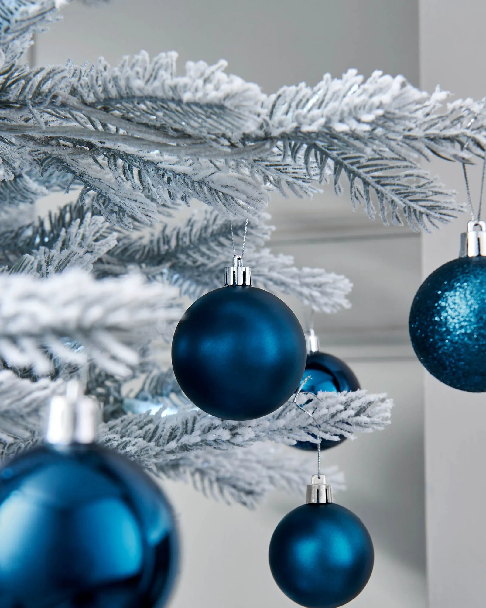 Navy Blue Shatterproof Bauble, 50 Pack