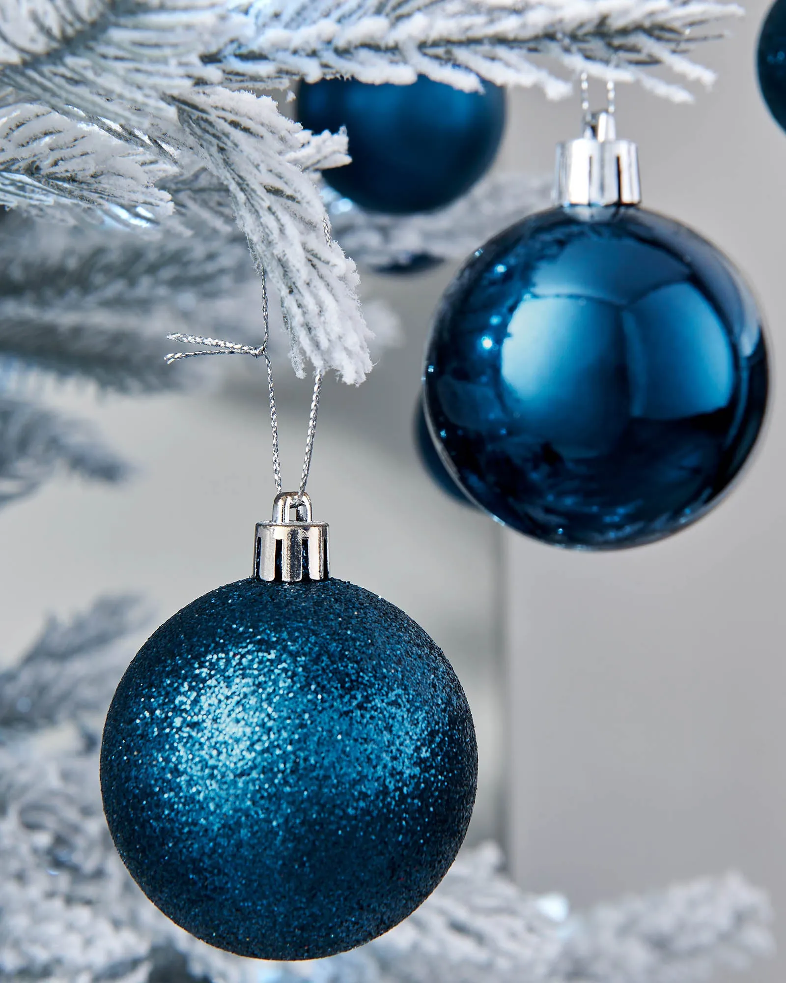 Navy Blue Shatterproof Bauble, 50 Pack