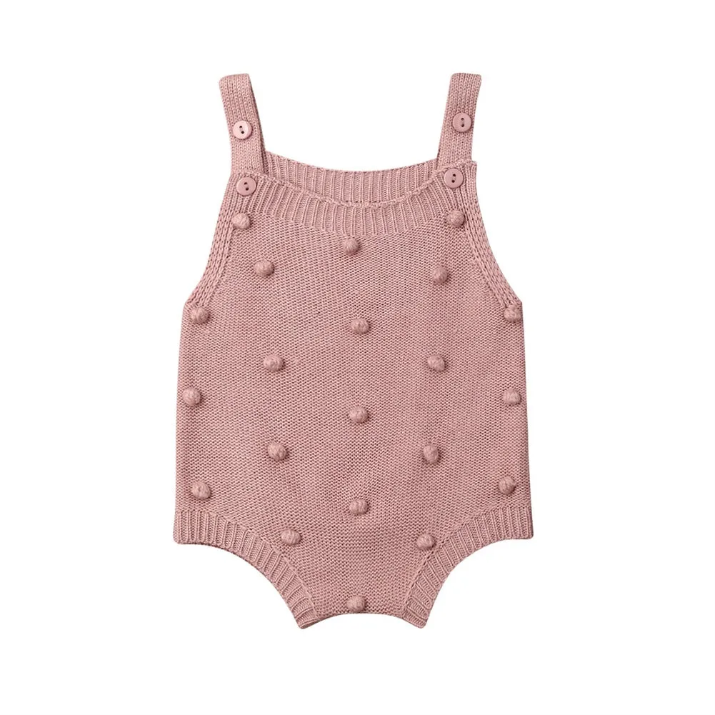 Newborn Knit Pompom Romper