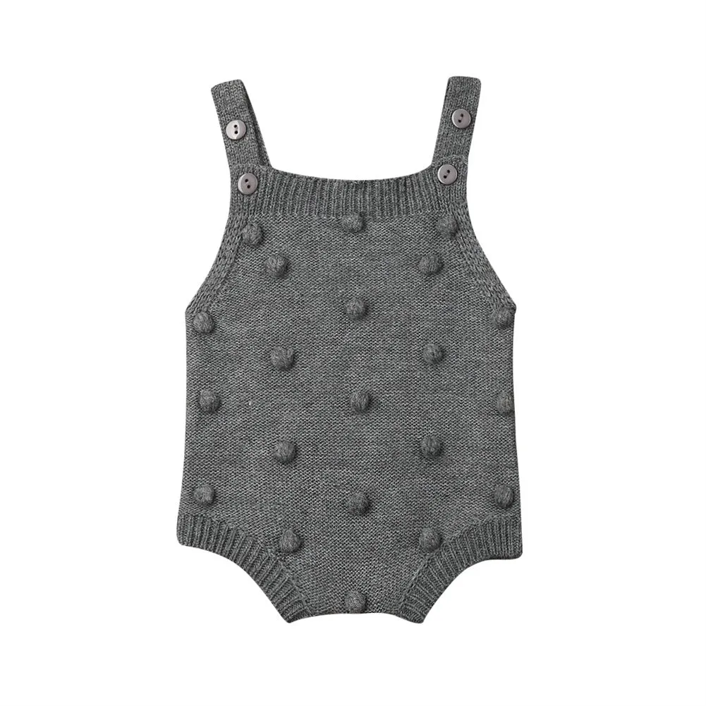 Newborn Knit Pompom Romper