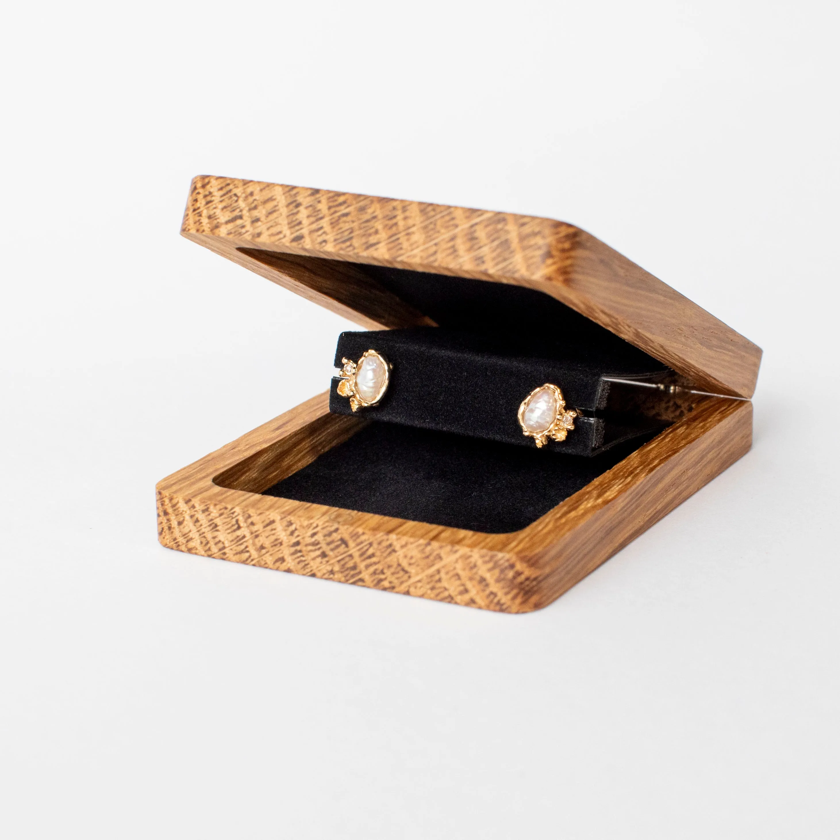Oak Stud Earring Box - Woodsbury
