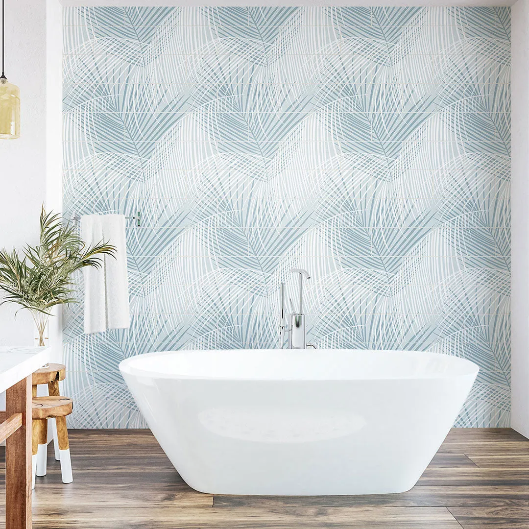 Palm Tile Peel-and-Stick Luxe Haven Wallpaper