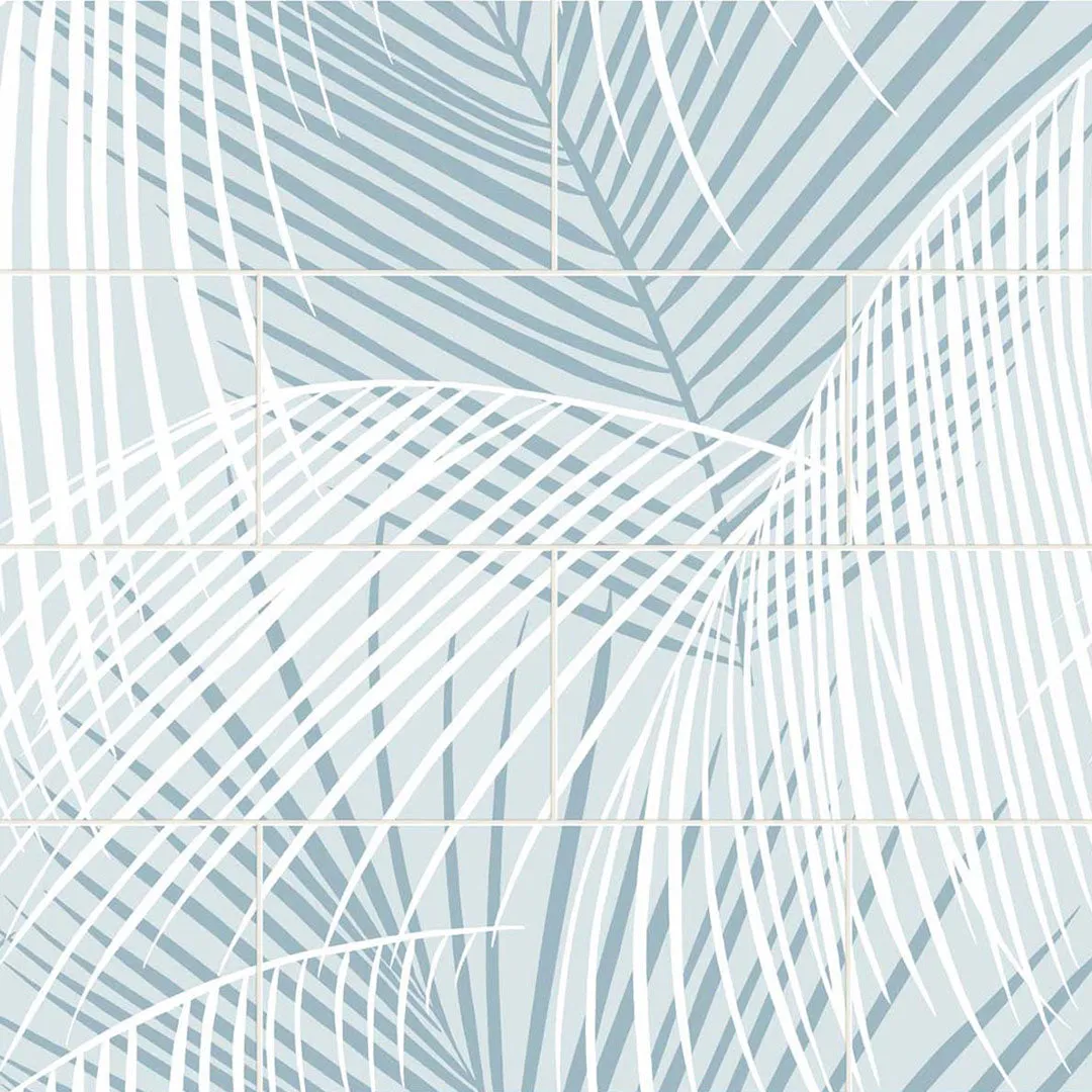 Palm Tile Peel-and-Stick Luxe Haven Wallpaper