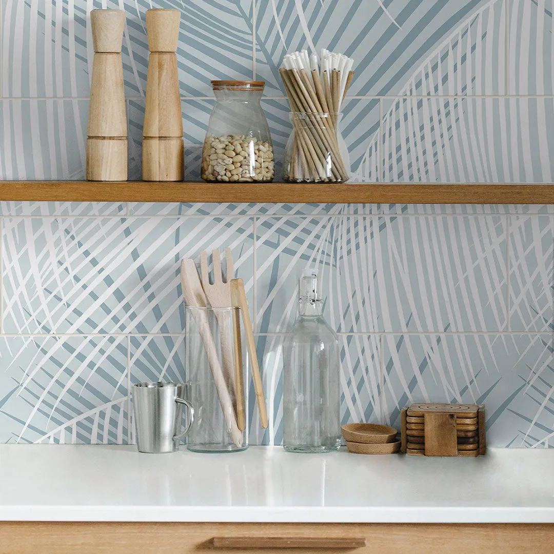 Palm Tile Peel-and-Stick Luxe Haven Wallpaper