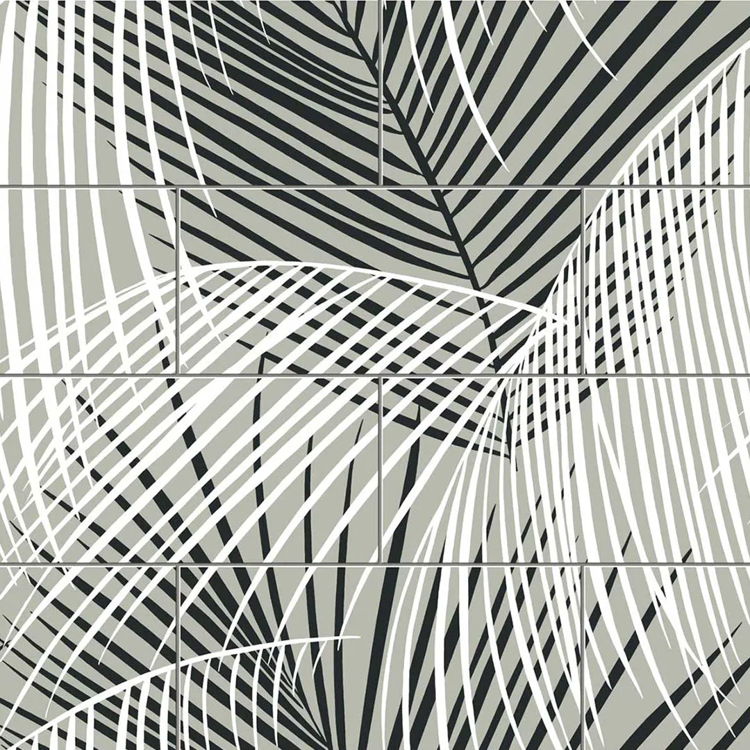Palm Tile Peel-and-Stick Luxe Haven Wallpaper