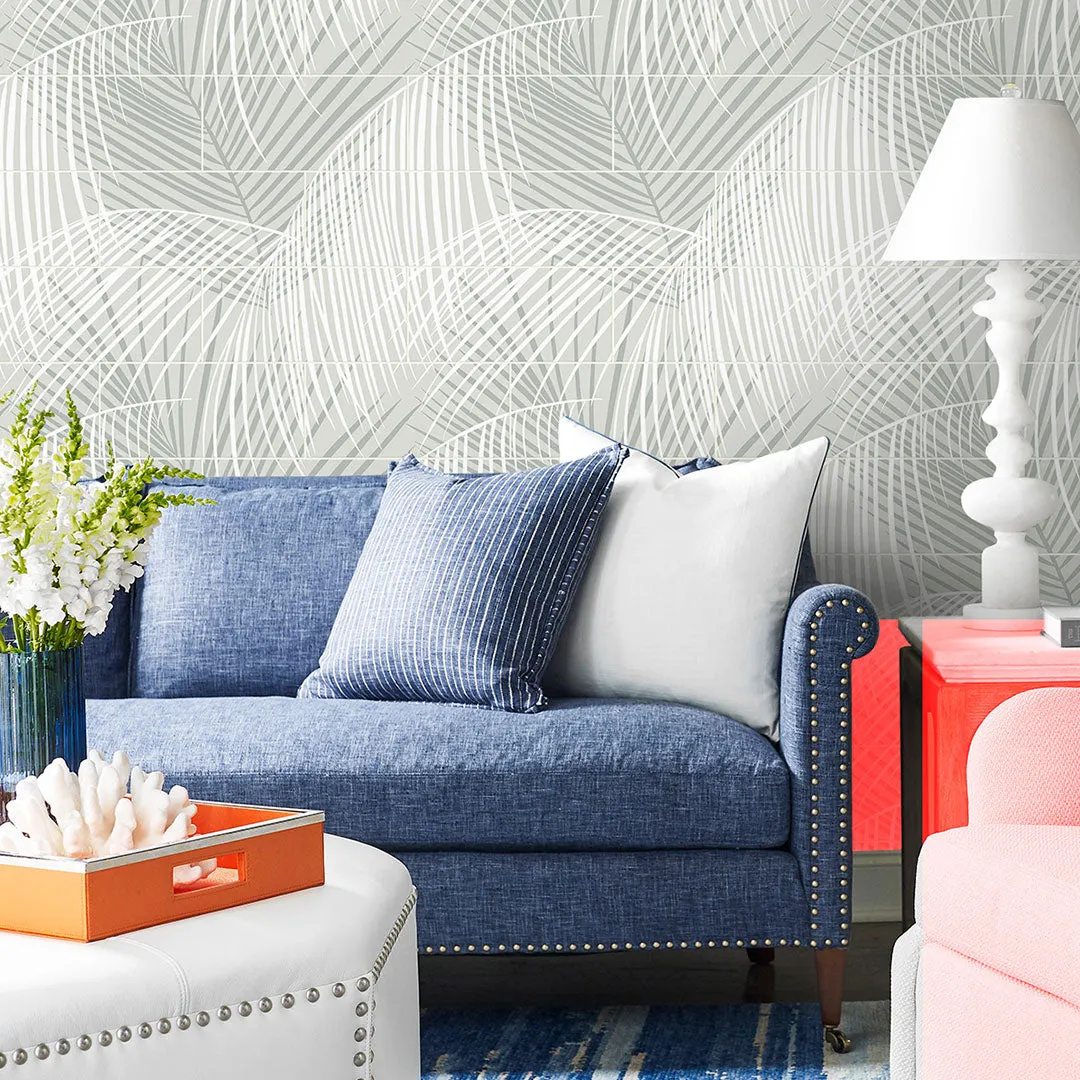 Palm Tile Peel-and-Stick Luxe Haven Wallpaper