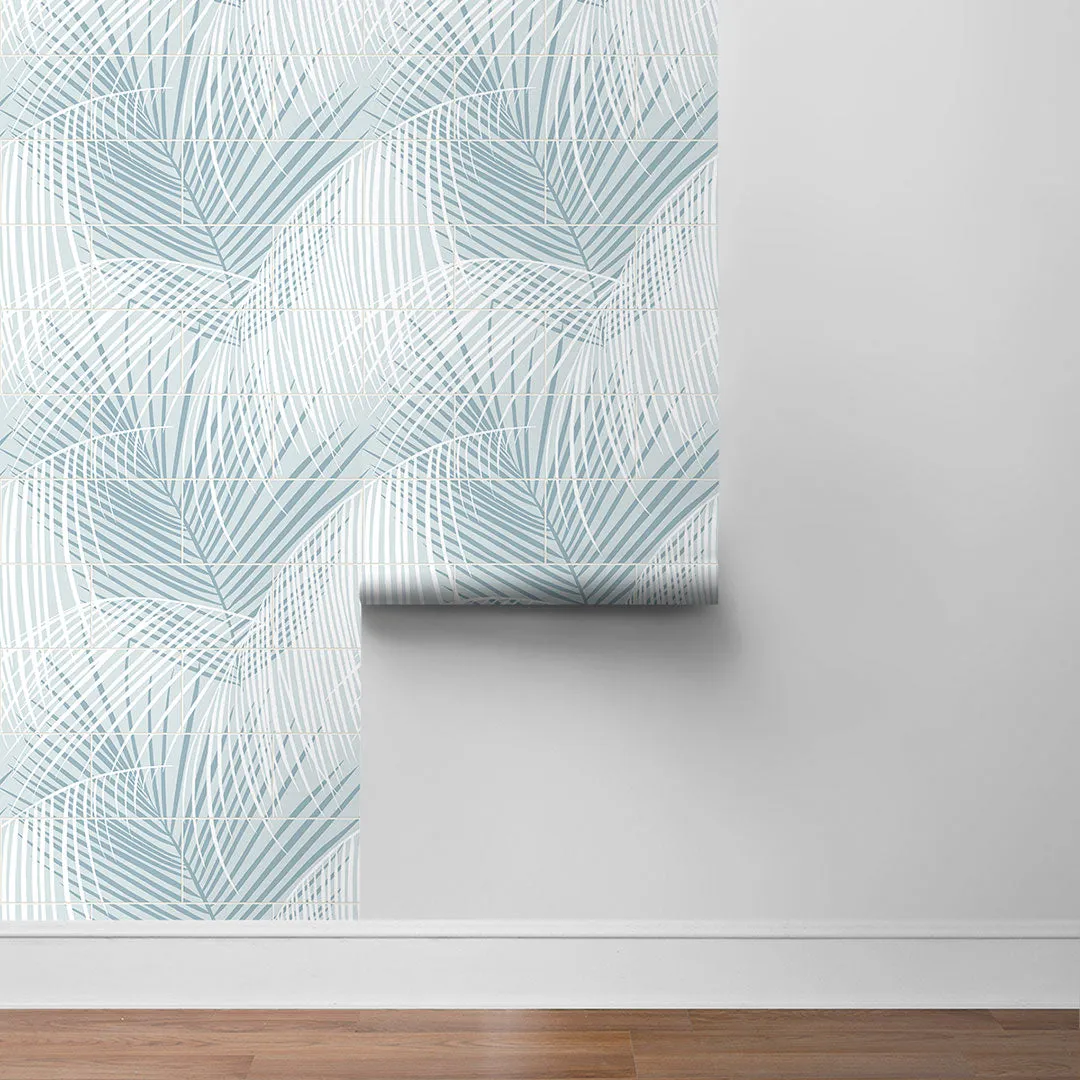 Palm Tile Peel-and-Stick Luxe Haven Wallpaper