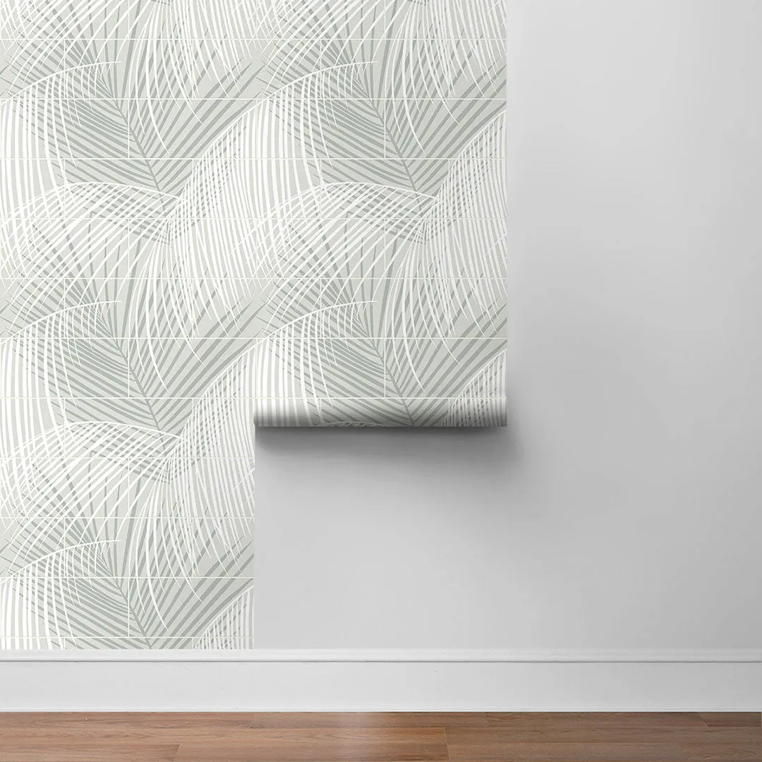 Palm Tile Peel-and-Stick Luxe Haven Wallpaper