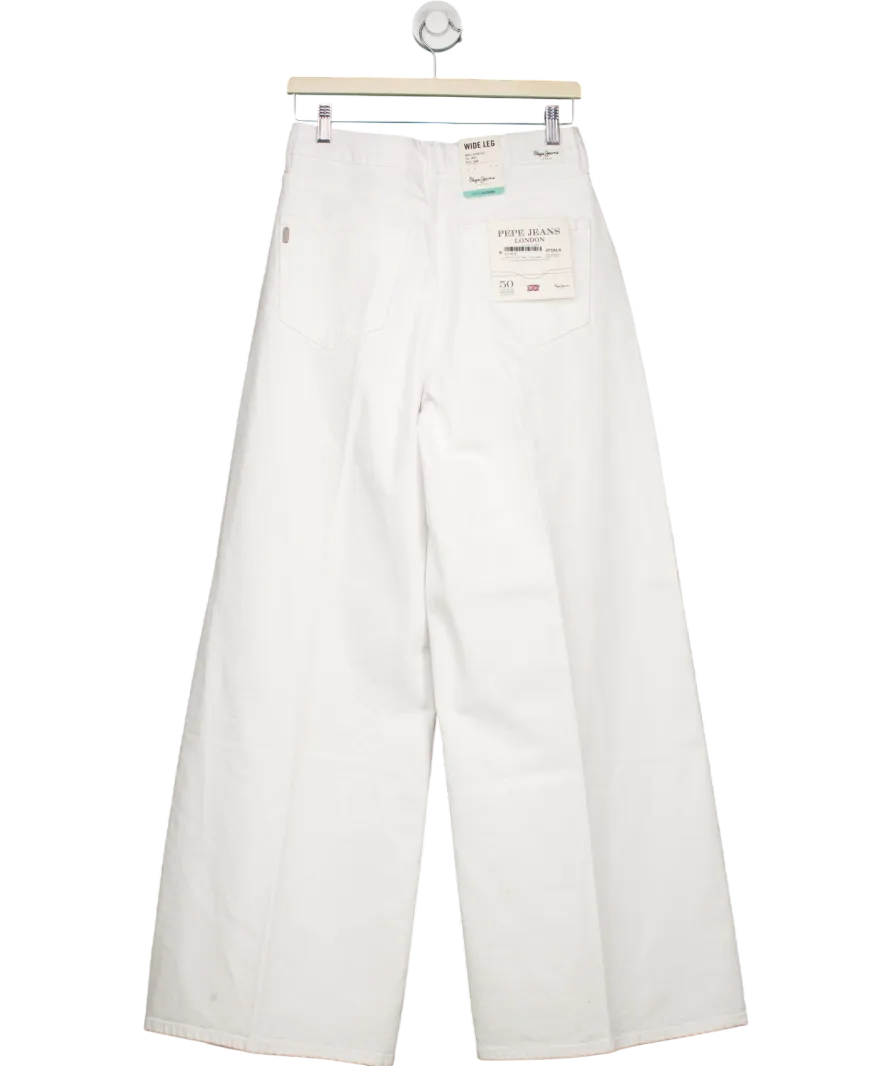 Pepe Jeans White High-rise Wide Fit Jeans - Jaimy L32 W28