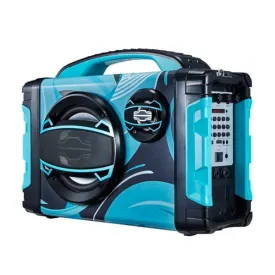 Portable Bluetooth Speakers BRIGMTON BBOX-2 FM LED 25W Blue