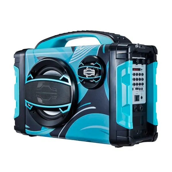 Portable Bluetooth Speakers BRIGMTON BBOX-2 FM LED 25W Blue