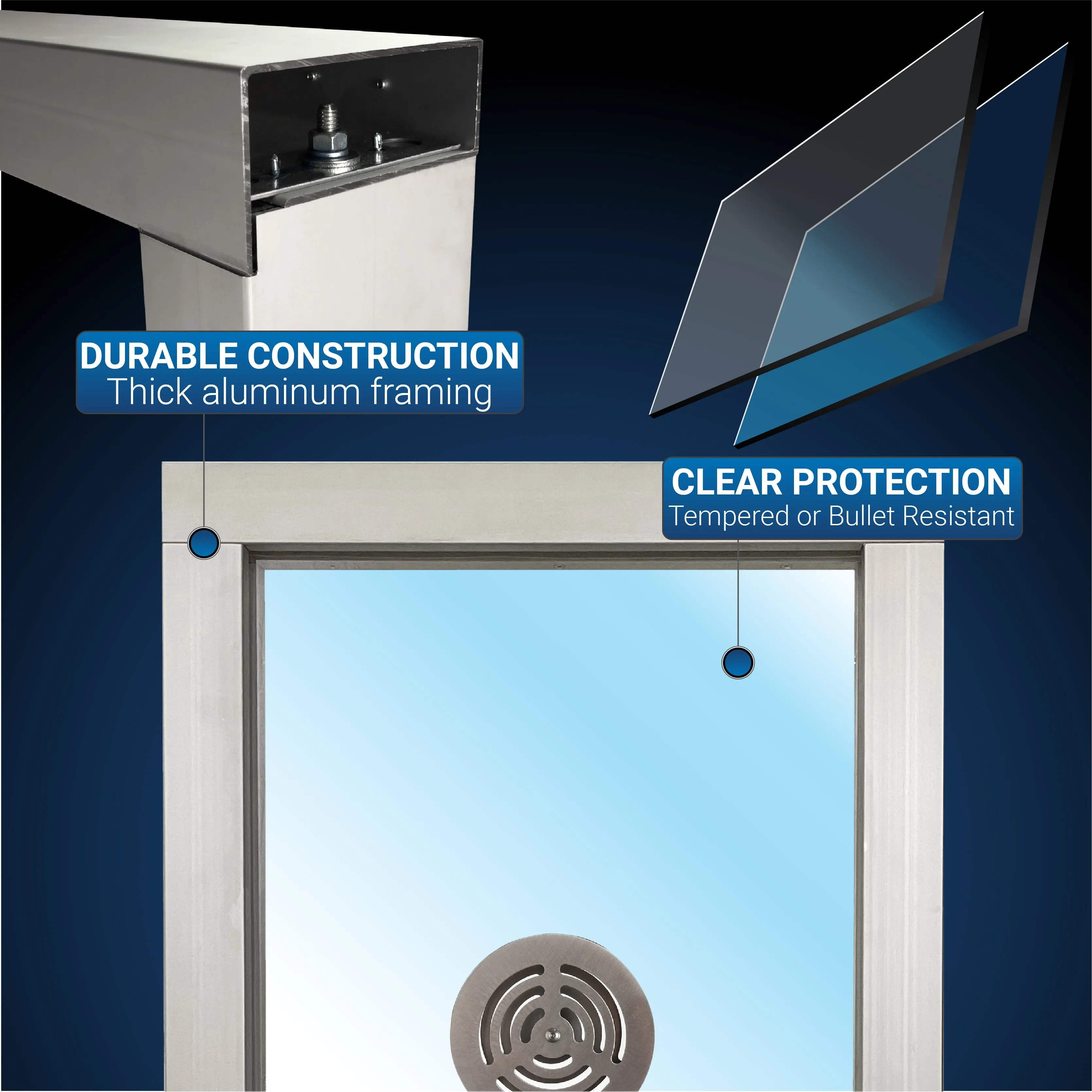 Quikserv T1 Style Ticket/Transaction Window with Deal Tray