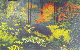 "Natick Audubon" by Gordon Mortensen - Limited Edition Landscape Reduction Woodblock Print