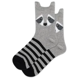 "Raccoon" Cotton Anklet Socks by Hot Sox - Medium