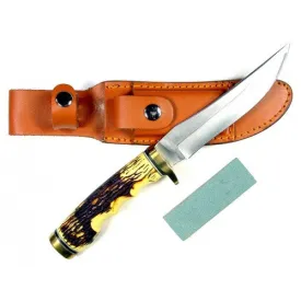 Ruko 5" Clip-Point Knife w/ Sharpening Stone
