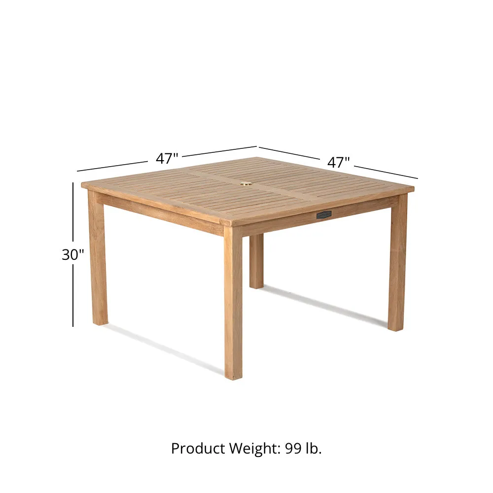 Sandhill Grade A Teak 47" Square Table
