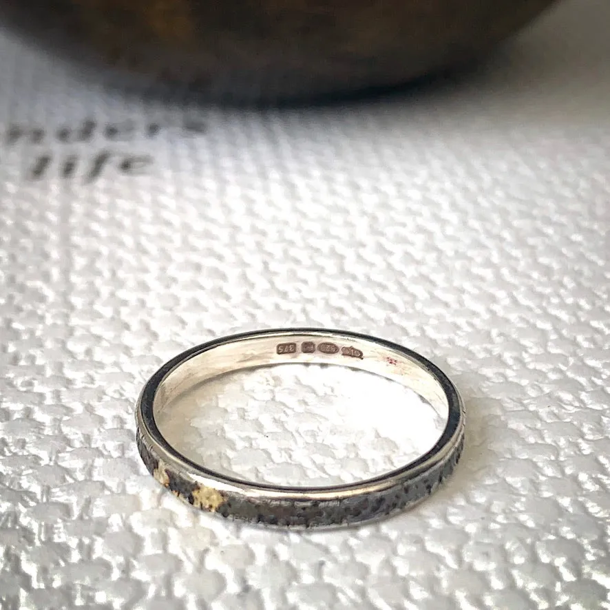 Solid sterling silver and gold ring. Size Q