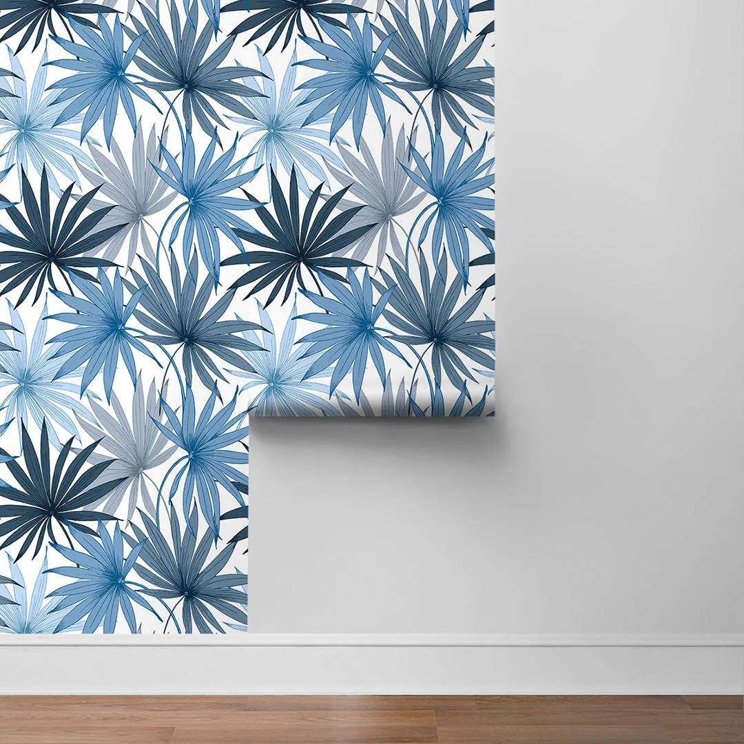 Tropic Palm Toss Peel-and-Stick Luxe Haven Wallpaper