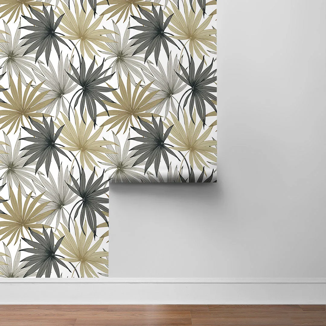 Tropic Palm Toss Peel-and-Stick Luxe Haven Wallpaper