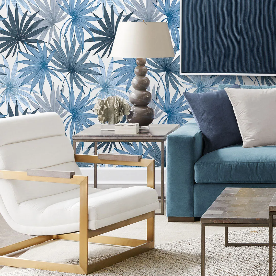 Tropic Palm Toss Peel-and-Stick Luxe Haven Wallpaper