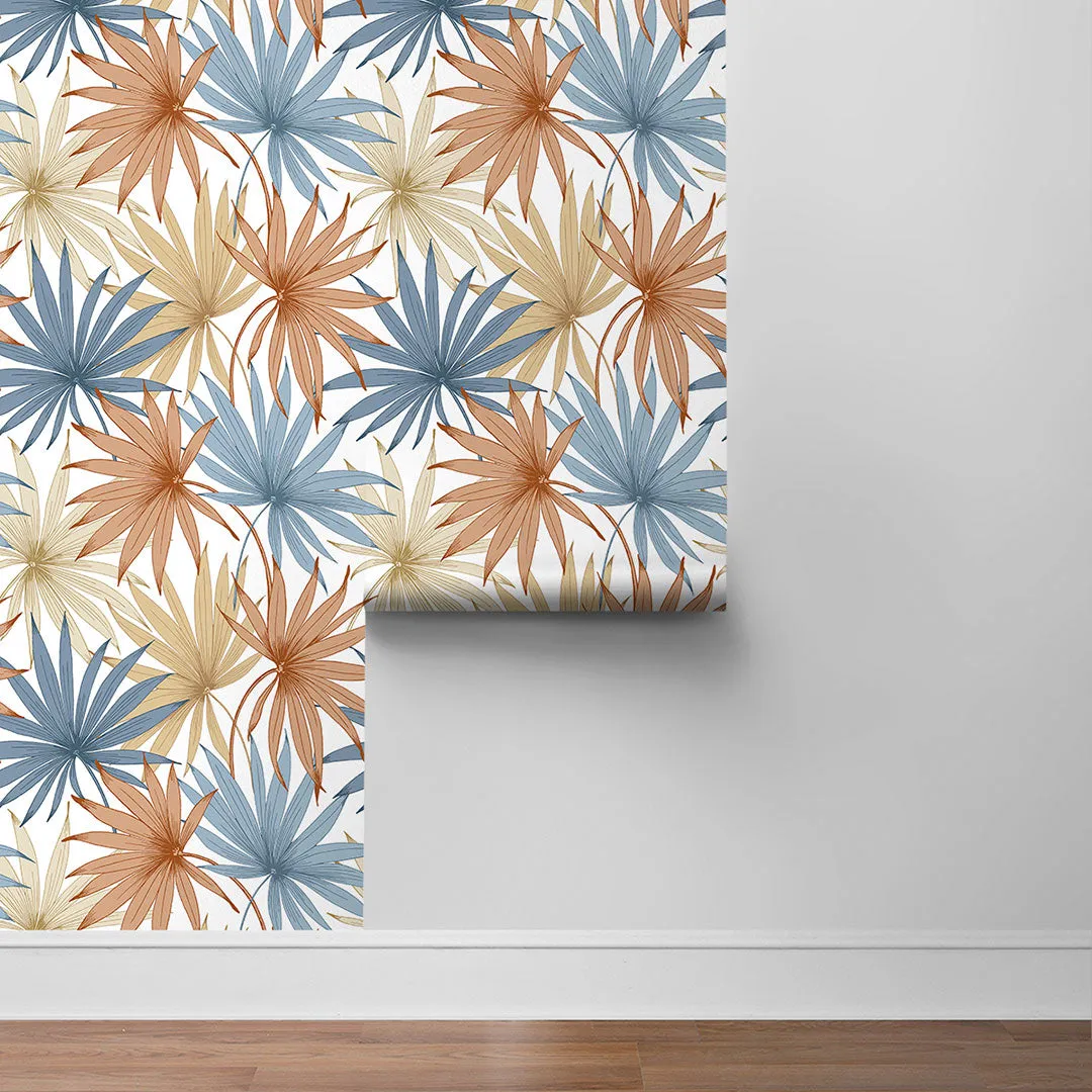 Tropic Palm Toss Peel-and-Stick Luxe Haven Wallpaper