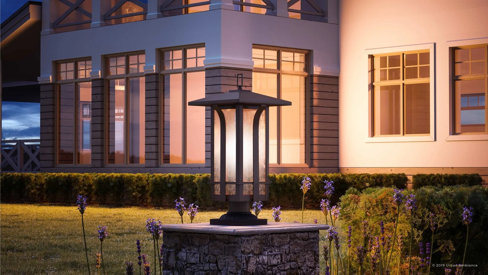 UHP1150 Craftsman Outdoor Post / Pier Light, 22-3/4" x 11", Olde Bronze Finish, Essen Collection