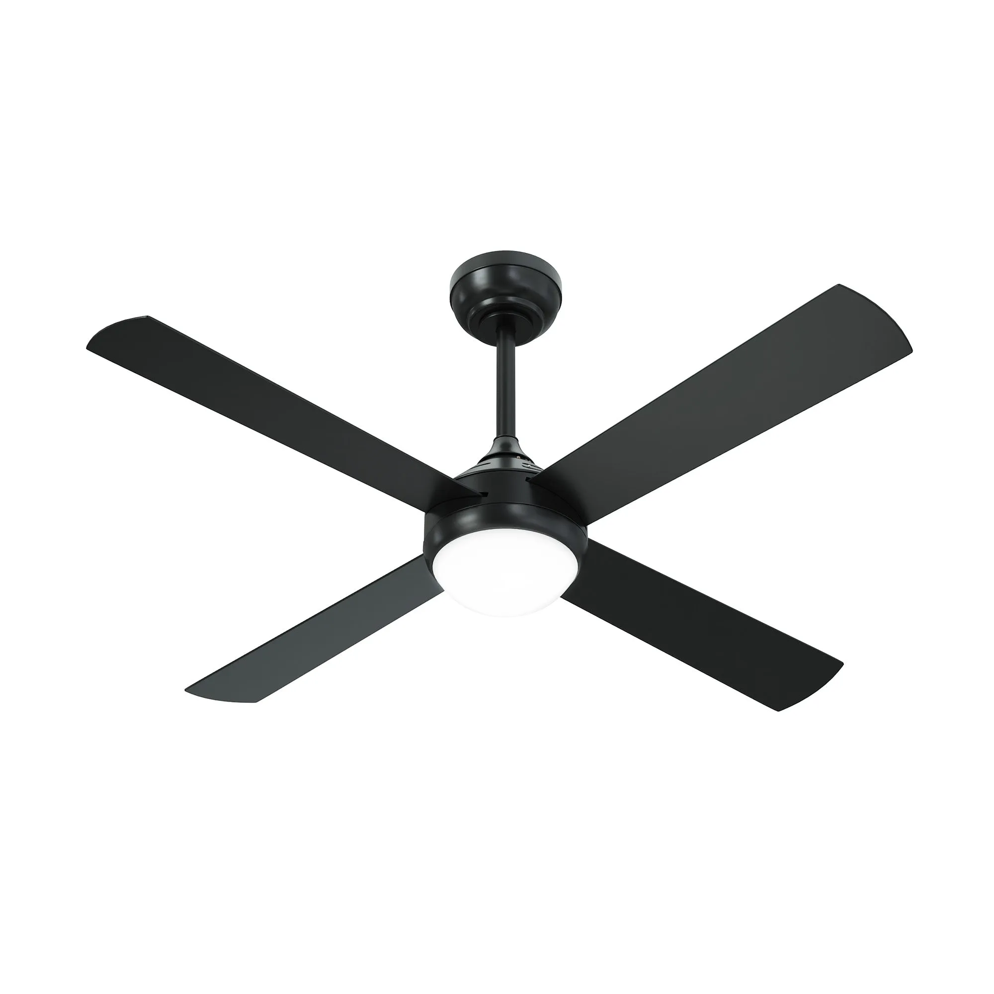 Vevare 52'' Ceiling Fan AC Motor With Light Remote Control Fans 4 Blades Black