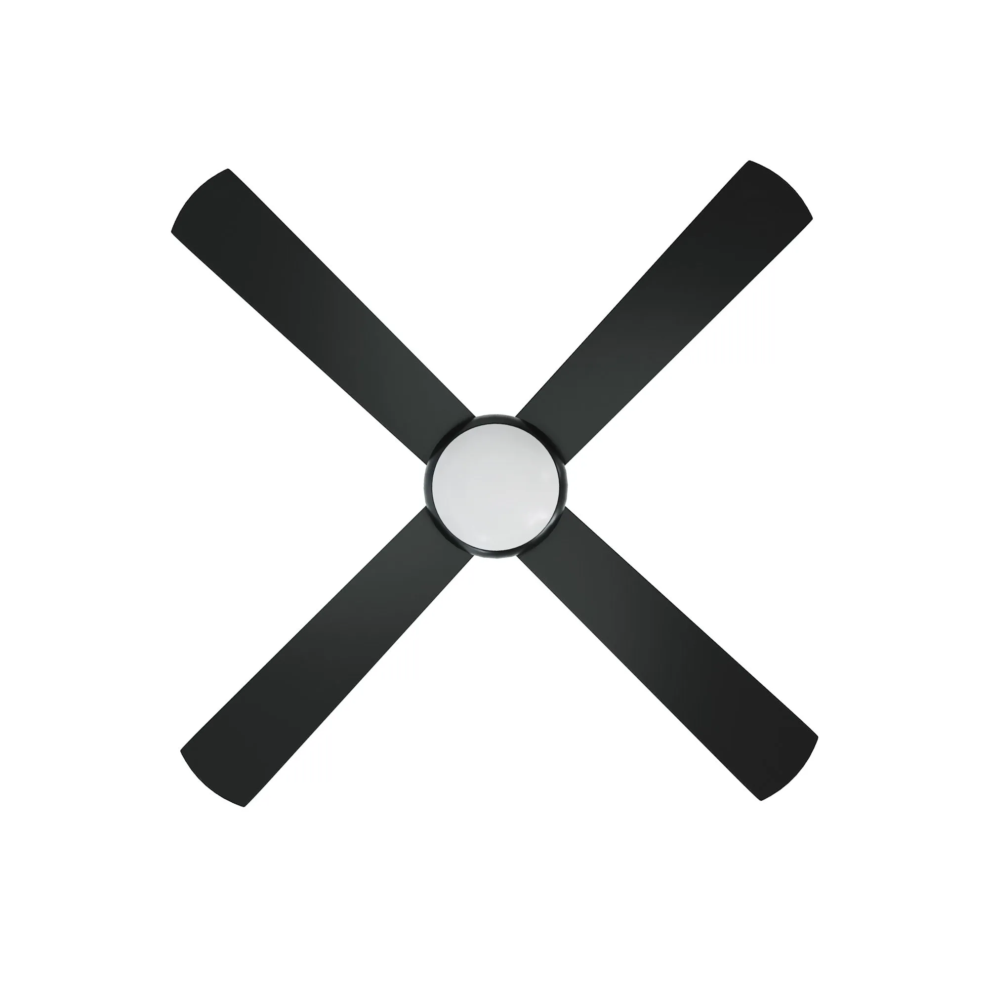 Vevare 52'' Ceiling Fan AC Motor With Light Remote Control Fans 4 Blades Black