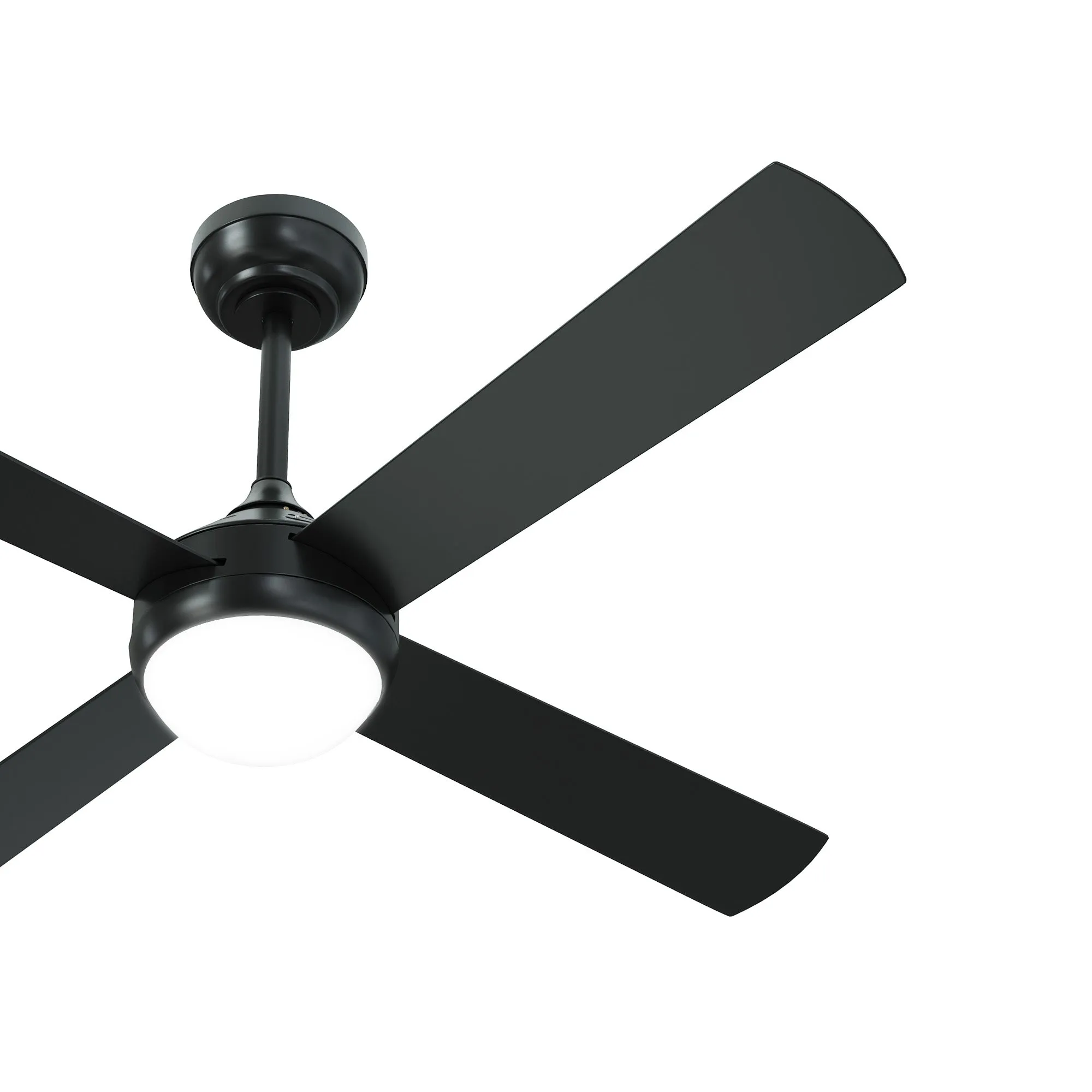 Vevare 52'' Ceiling Fan AC Motor With Light Remote Control Fans 4 Blades Black