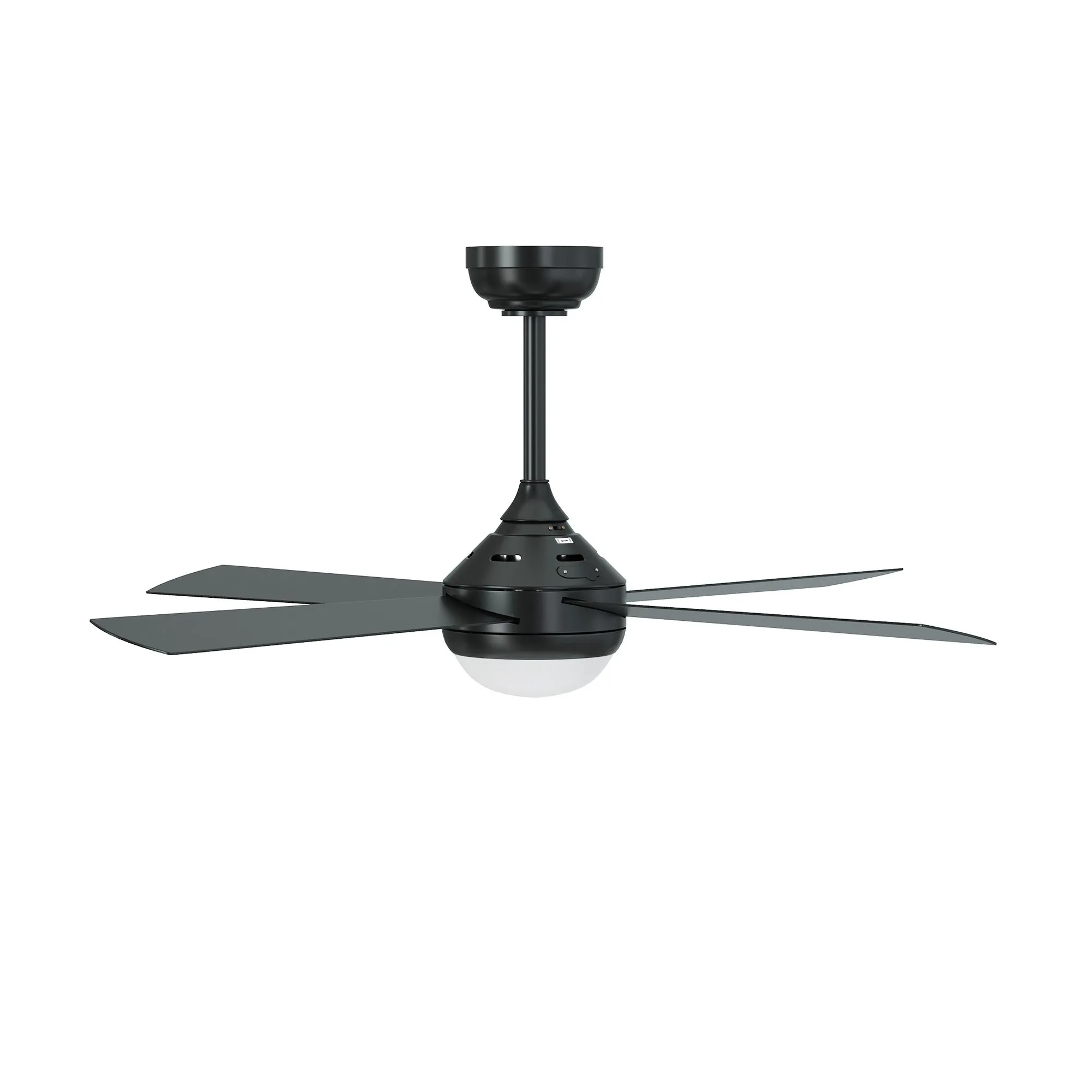 Vevare 52'' Ceiling Fan AC Motor With Light Remote Control Fans 4 Blades Black