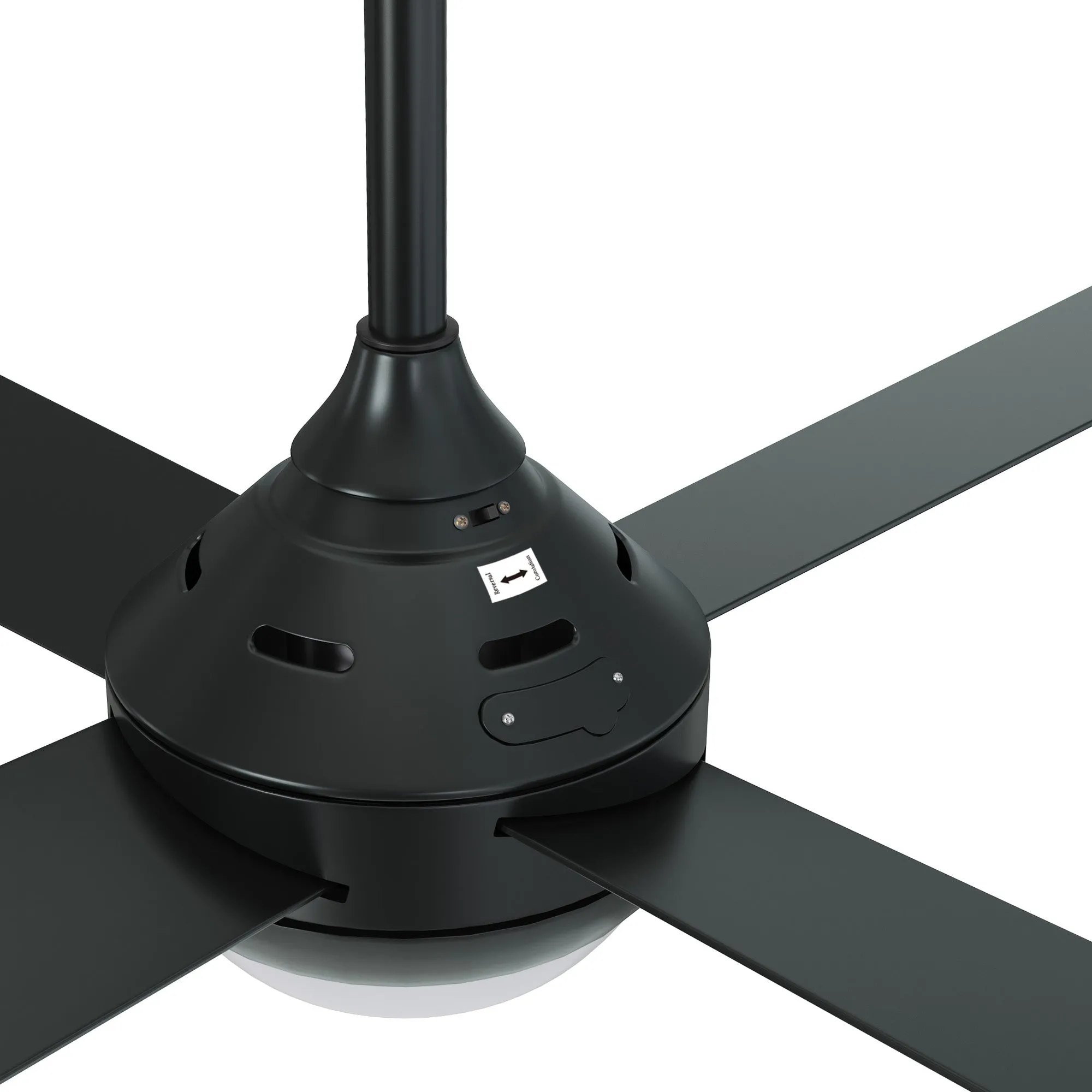Vevare 52'' Ceiling Fan AC Motor With Light Remote Control Fans 4 Blades Black
