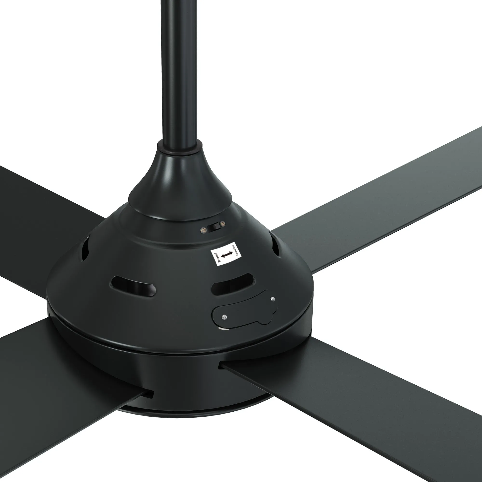 Vevare 52'' Ceiling Fan AC Motor with Remote Control Timer 4 Blades Fans Black