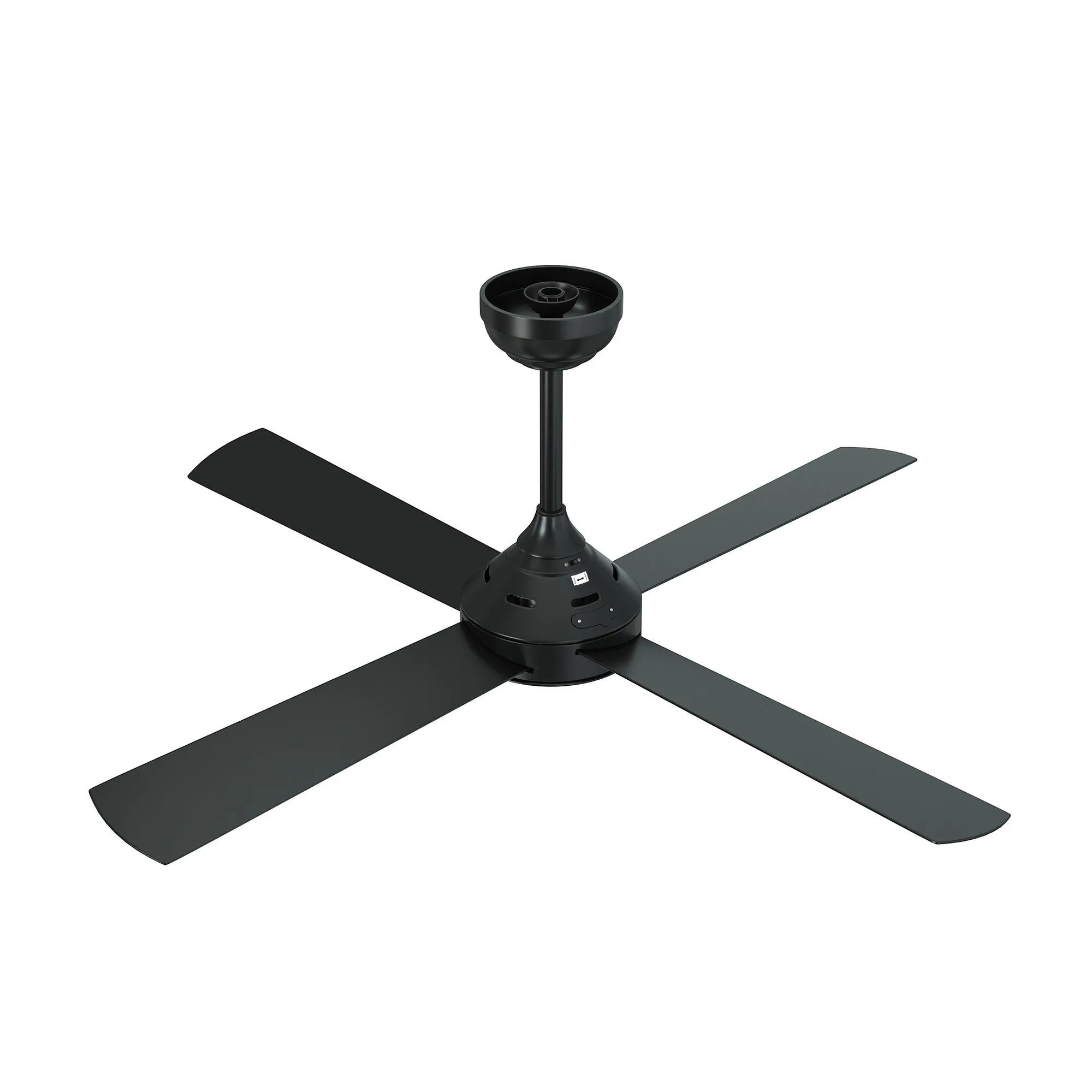 Vevare 52'' Ceiling Fan AC Motor with Remote Control Timer 4 Blades Fans Black