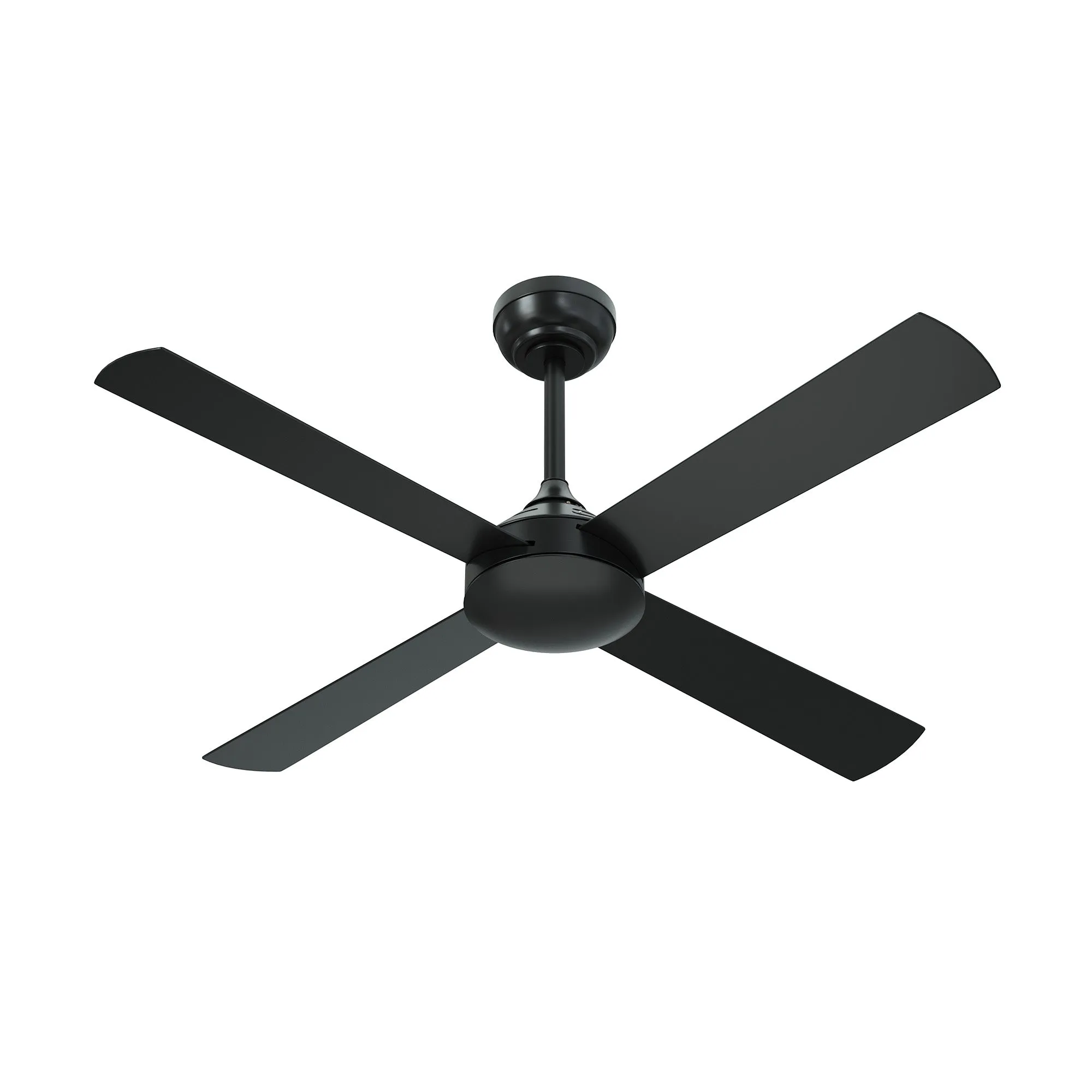 Vevare 52'' Ceiling Fan AC Motor with Remote Control Timer 4 Blades Fans Black