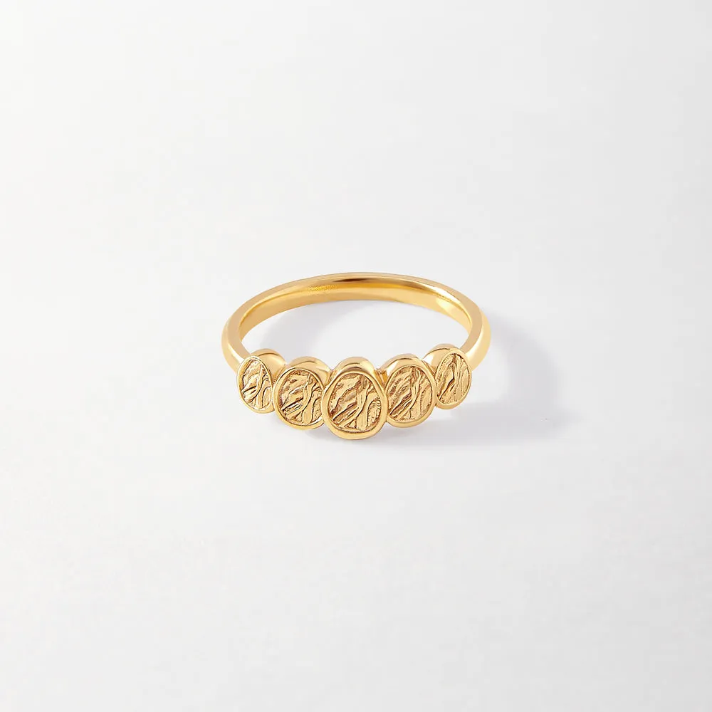 Victoria Multi Coin Ring - Gold