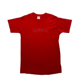 Vintage 1999 Red Supreme x Bauhaus Stencil Logo Tee - Medium