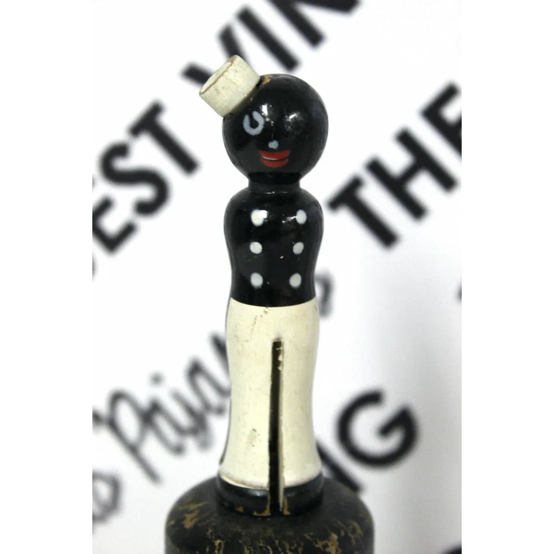 Vintage Black Americana Brush Whisk Brush Bellhop Nice  8" Bellhop
