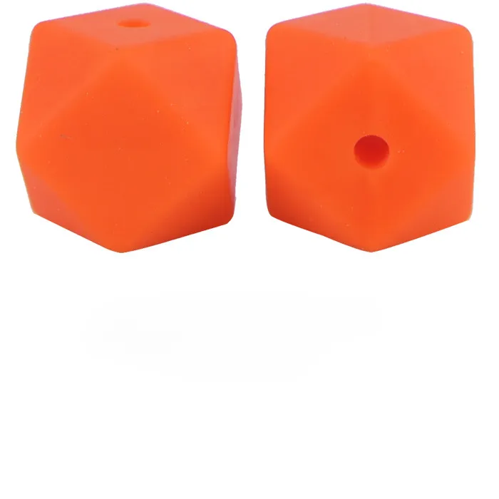 Wholesale 100PCS 17MM Silicone Hexagon Baby Teether Beads