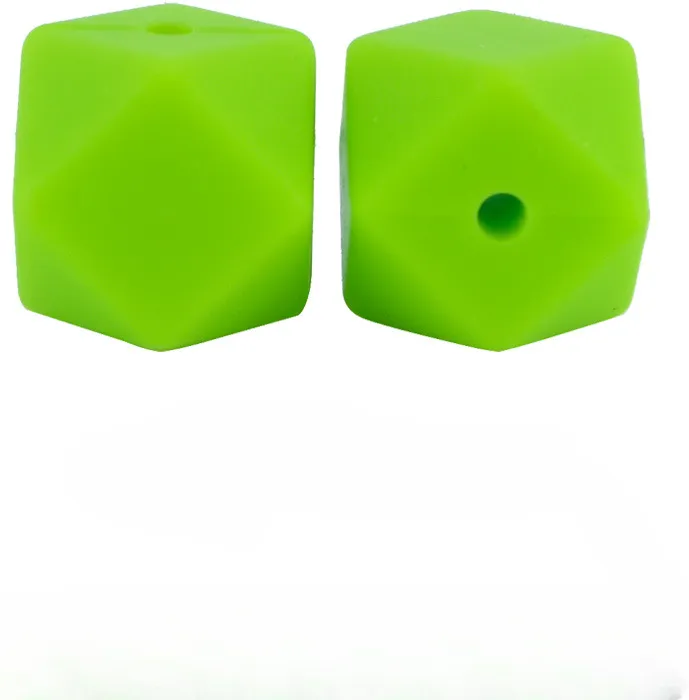 Wholesale 100PCS 17MM Silicone Hexagon Baby Teether Beads