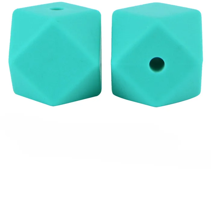 Wholesale 100PCS 17MM Silicone Hexagon Baby Teether Beads